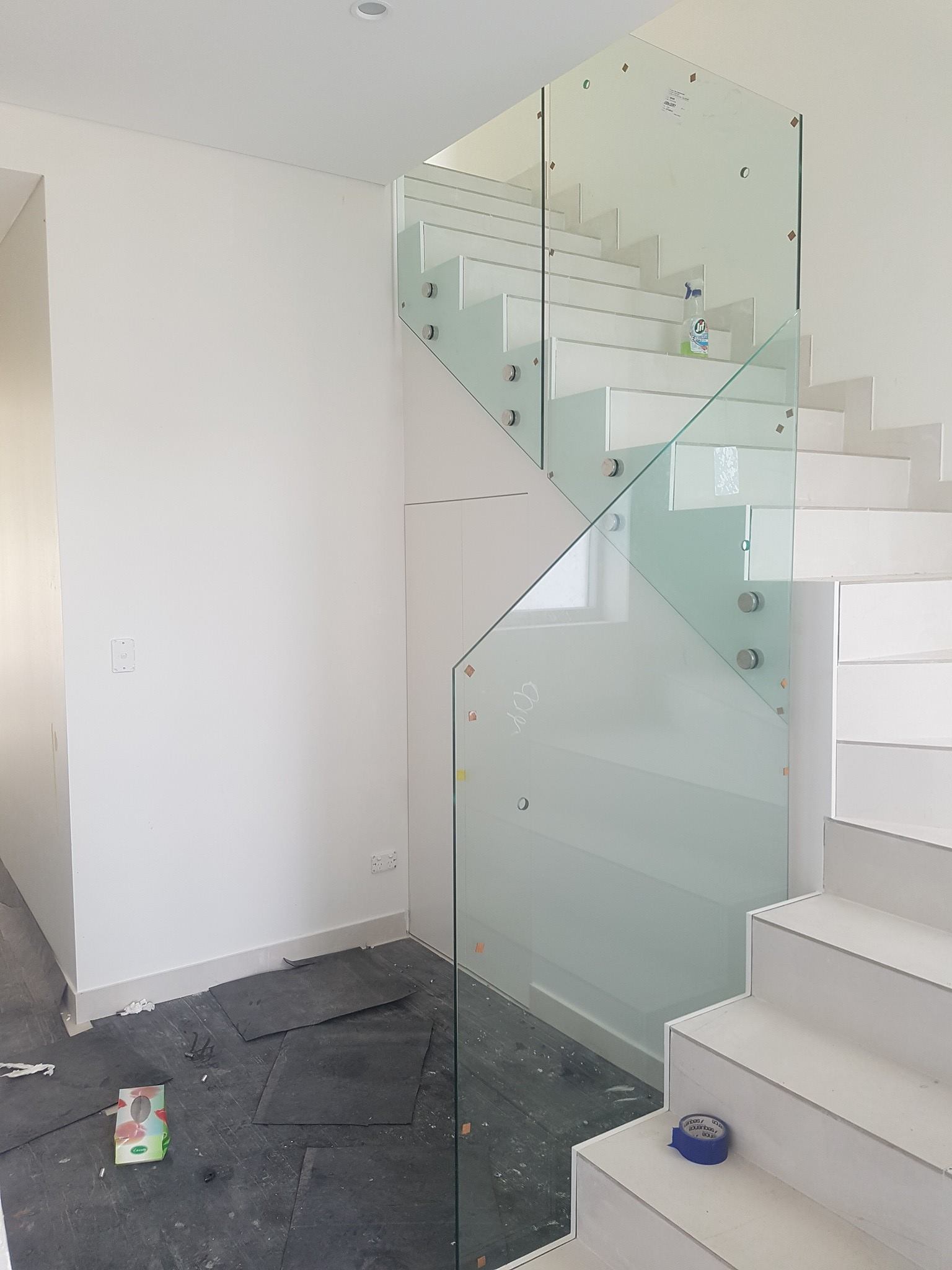 After glass installation